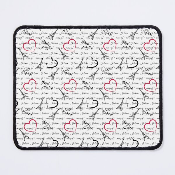 Item preview, Cute Black and White Je Taime Paris Typography Pattern designed and sold by ClaudiaFlores.