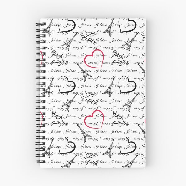 Item preview, Cute Black and White Je Taime Paris Typography Pattern designed and sold by ClaudiaFlores.