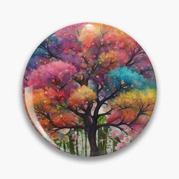 Item preview, Abstract vibrant Colorful Tree branches and leaves designed and sold by Modern-Tropical.