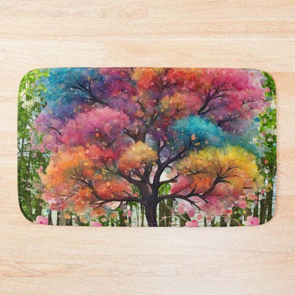 Item preview, Abstract vibrant Colorful Tree branches and leaves designed and sold by Modern-Tropical.