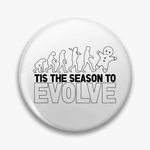 Item preview, Tis the Season to Evolve - Funny Human Evolution into Christmas Gingerbread Man (Black Design) designed and sold by Spiprinto.