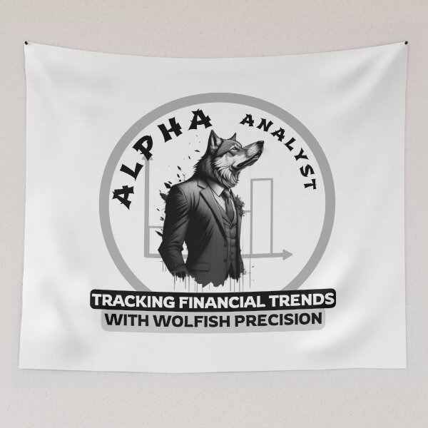 Item preview, Alpha Analyst: Tracking Financial Trends with Wolfish Precision designed and sold by Hungry-Murphy.