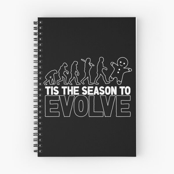 Item preview, Tis the Season to Evolve - Funny Human Evolution into Christmas Gingerbread Man (White Design) designed and sold by Spiprinto.