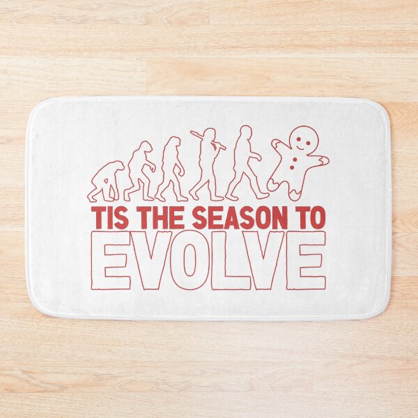 Item preview, Tis the Season to Evolve - Funny Human Evolution into Christmas Gingerbread Man (Red Design) designed and sold by Spiprinto.