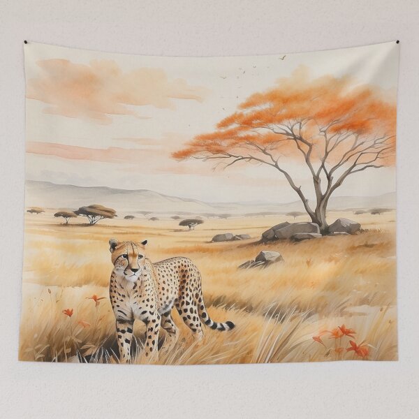 Item preview, 001 Cute Cheetah in a Serengeti Scene designed and sold by Alexis Art Collection.