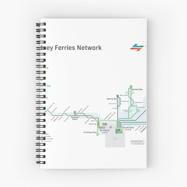 Item preview, Sydney Ferries Map designed and sold by woodenorigami.