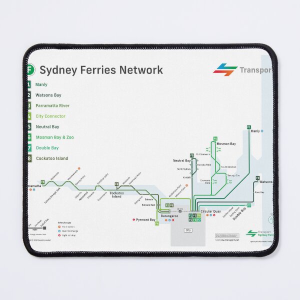 Item preview, Sydney Ferries Map designed and sold by woodenorigami.