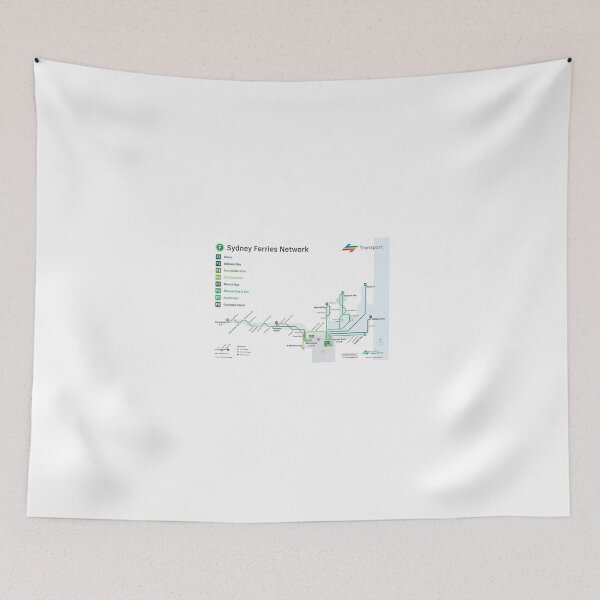 Item preview, Sydney Ferries Map designed and sold by woodenorigami.