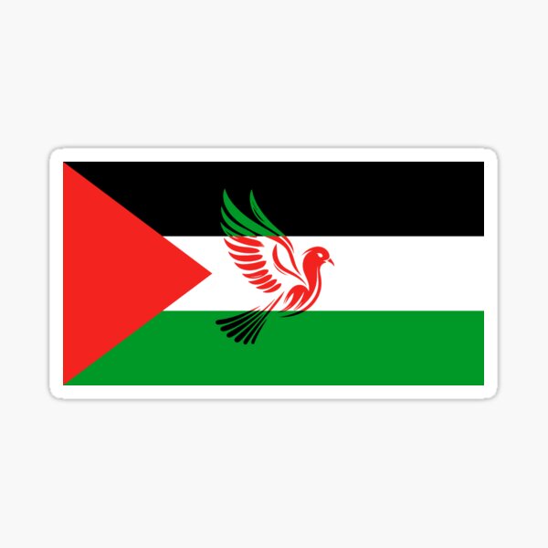 Item preview, Palestinian Flag With Dove designed and sold by FairieDance.