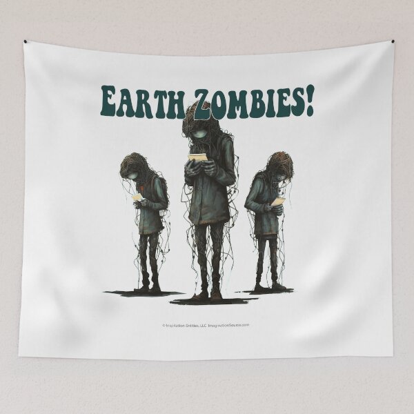 Item preview, Earth Zombies Who Are Yellow & Hairy - For Light Backgrounds designed and sold by The Imagination Source™.