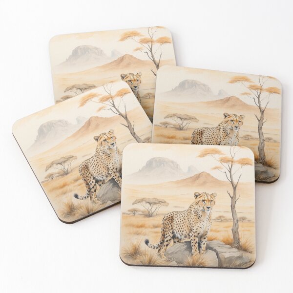 Item preview, 002 Cute Cheetah in a Serengeti Scene designed and sold by Alexis Art Collection.