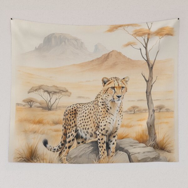 Item preview, 002 Cute Cheetah in a Serengeti Scene designed and sold by Alexis Art Collection.