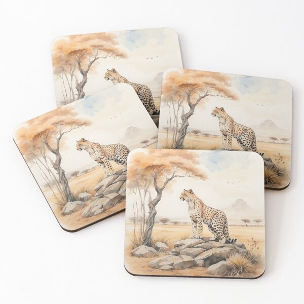 Item preview, 003 Cute Cheetah in a Serengeti Scene designed and sold by Alexis Art Collection.