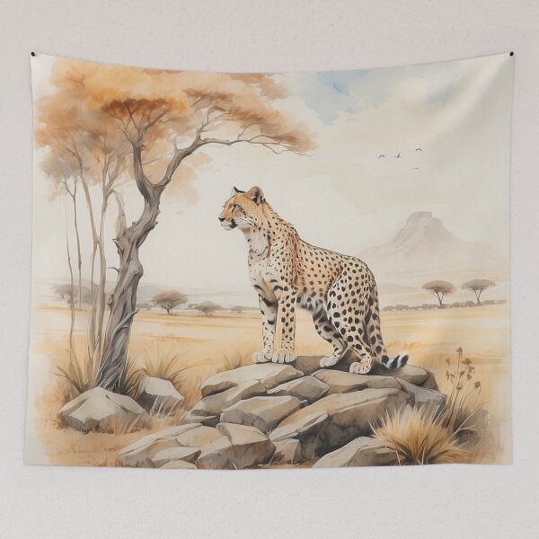 Item preview, 003 Cute Cheetah in a Serengeti Scene designed and sold by Alexis Art Collection.