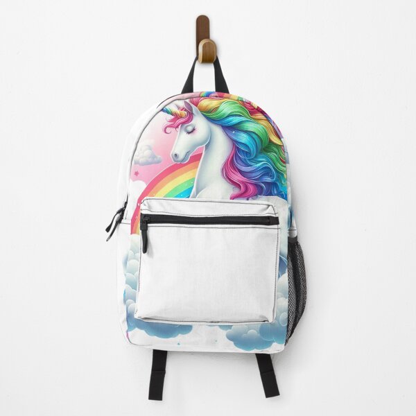 Item preview, "Whimsical Rainbow Unicorn Walking on Clouds Art - Cute Cartoon Style" designed and sold by Huycao211.