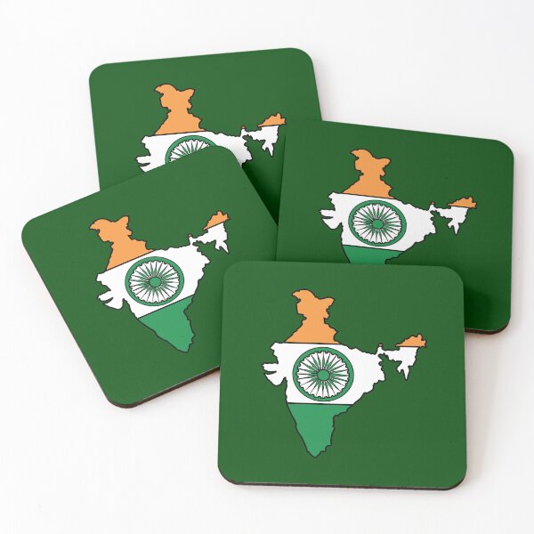 Item preview, India country shape flag designed and sold by Rachael Taylor.