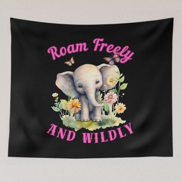Item preview, Roam Freely And Wildly. elephant head designed and sold by ElephantVibes.