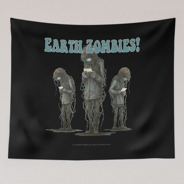 Item preview, Earth Zombies Who Are Yellow & Hairy-  For DARK Backgrounds designed and sold by The Imagination Source™.