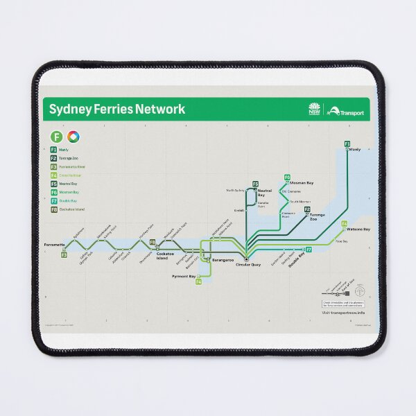 Item preview, Sydney Ferries Map designed and sold by woodenorigami.