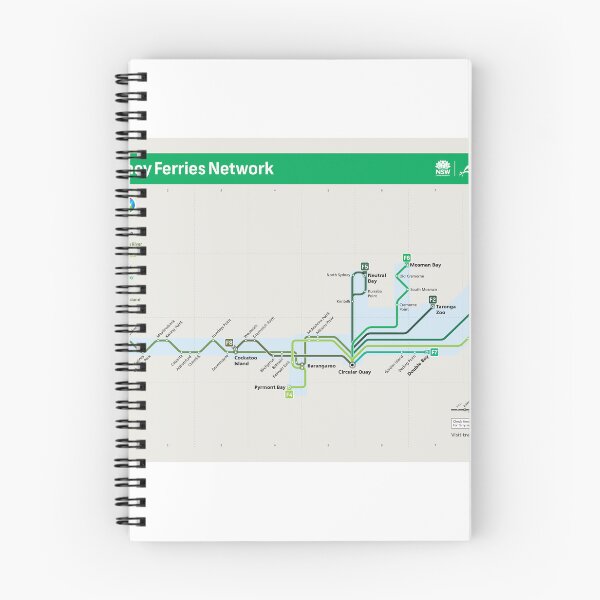 Item preview, Sydney Ferries Map designed and sold by woodenorigami.