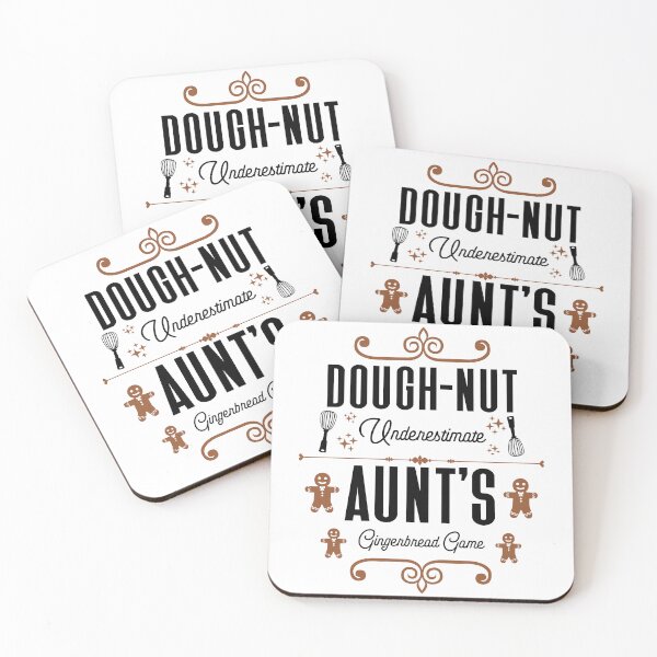 Item preview, Dough-nut Underestimate Aunt's Gingerbread Game - Aunt's Gingerbread Cookies (Gingerbread and Black Design) designed and sold by Spiprinto.