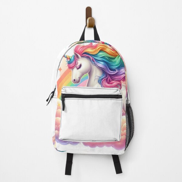 Item preview, "Whimsical Rainbow Unicorn Walking on Clouds Art - Cute Cartoon Style" designed and sold by Huycao211.