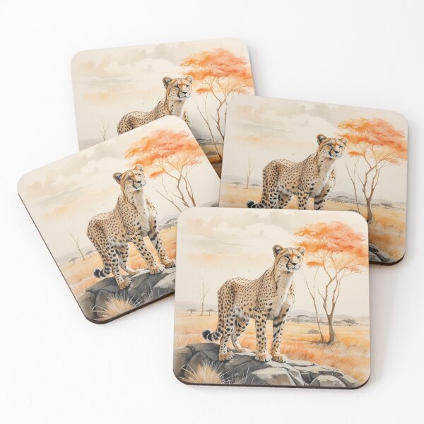 Item preview, 005 Cute Cheetah in a Serengeti Scene designed and sold by Alexis Art Collection.