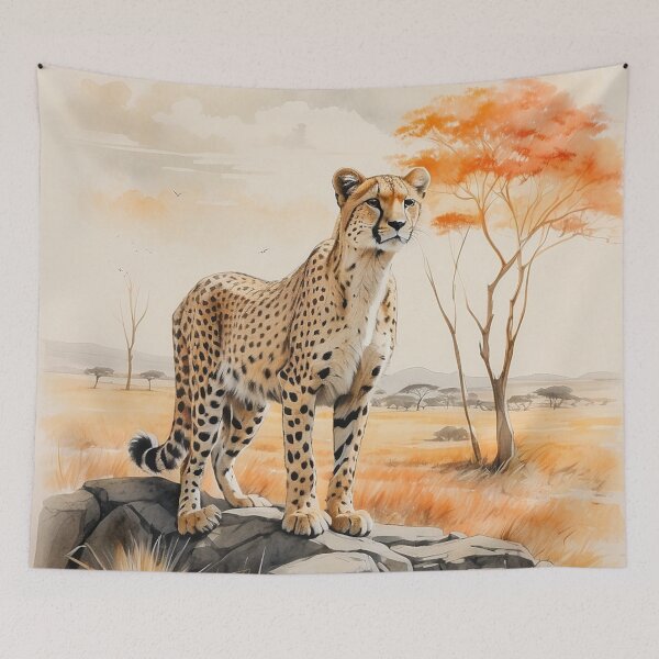 Item preview, 005 Cute Cheetah in a Serengeti Scene designed and sold by Alexis Art Collection.