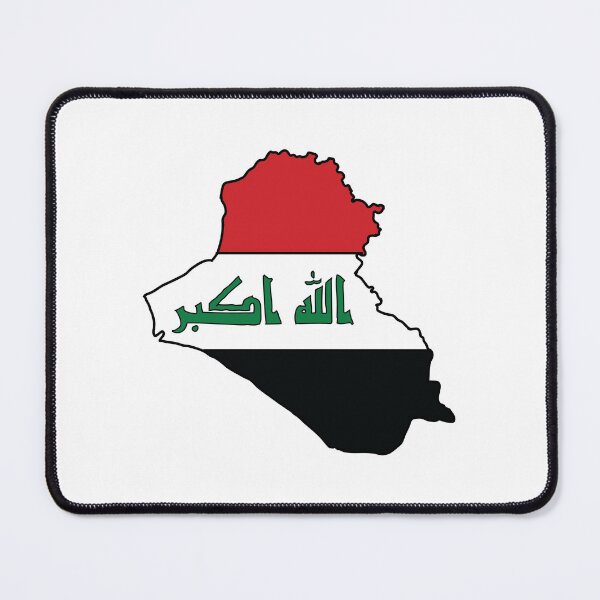 Item preview, Iraq country shape flag designed and sold by Rachael Taylor.
