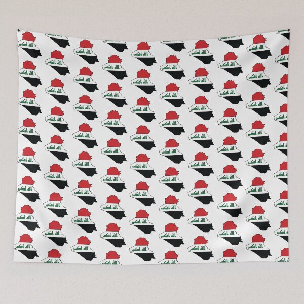 Item preview, Iraq country shape flag designed and sold by Rachael Taylor.