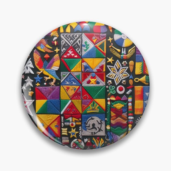 Item preview, Adinkra Symbols Inspired Tapestry Pattern 01 designed and sold by MyEbonyYou.
