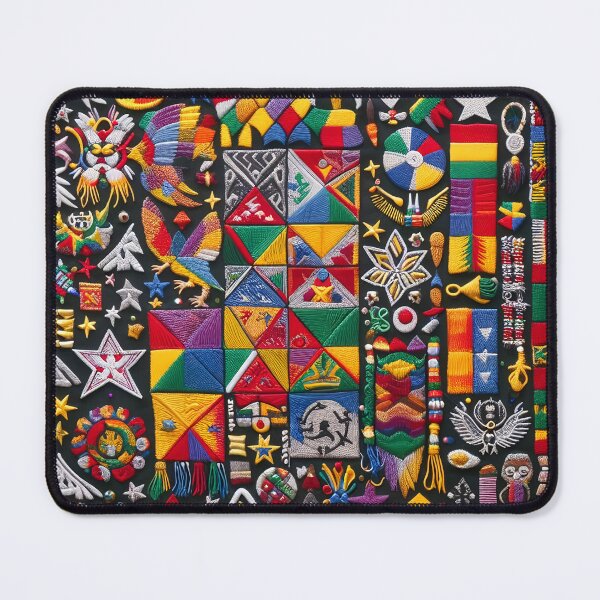 Item preview, Adinkra Symbols Inspired Tapestry Pattern 01 designed and sold by MyEbonyYou.