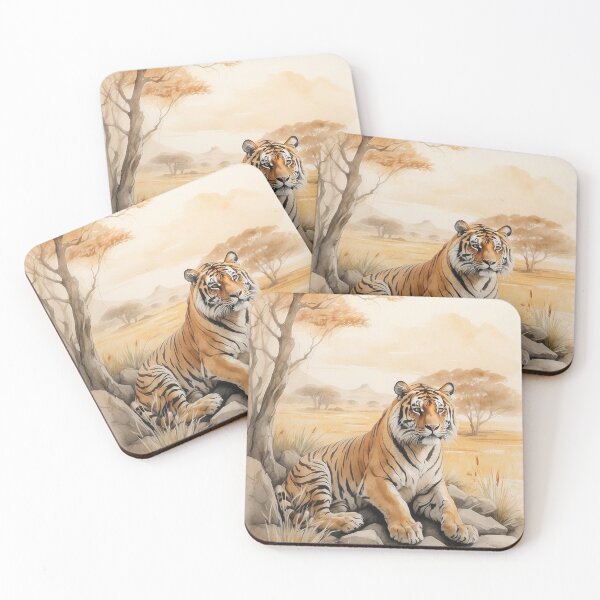 Item preview, 001 Cute Tiger in a Serengeti Scene designed and sold by Alexis Art Collection.