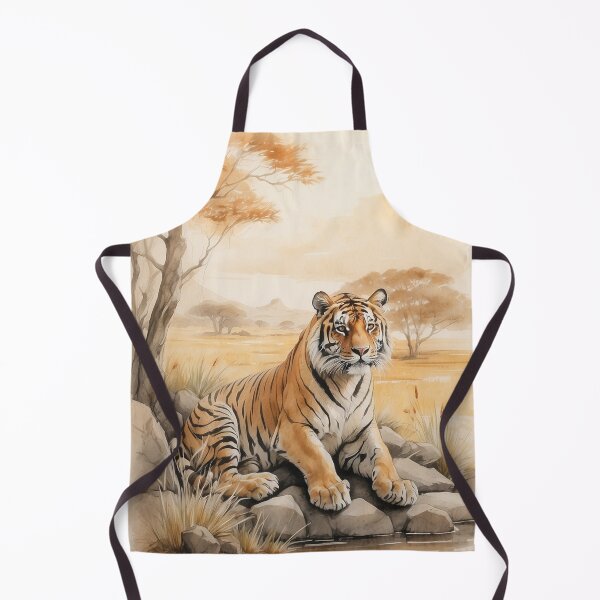 Item preview, 001 Cute Tiger in a Serengeti Scene designed and sold by Alexis Art Collection.