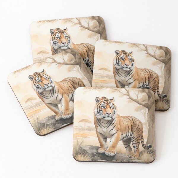 Item preview, 002 Cute Tiger in a Serengeti Scene designed and sold by Alexis Art Collection.