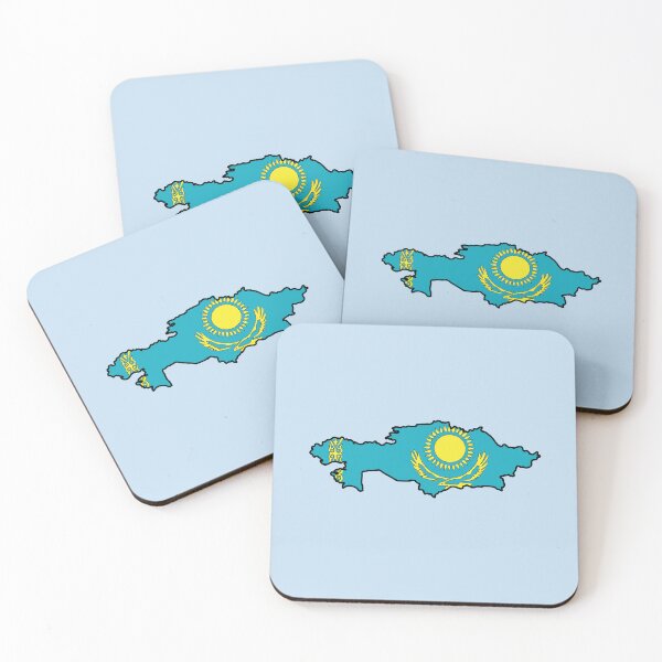 Item preview, Kazakhstan country shape flag designed and sold by Rachael Taylor.