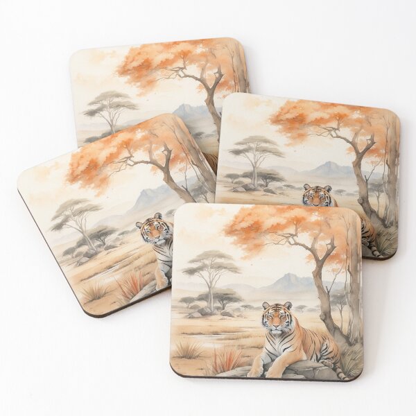 Item preview, 003 Cute Tiger in a Serengeti Scene designed and sold by Alexis Art Collection.