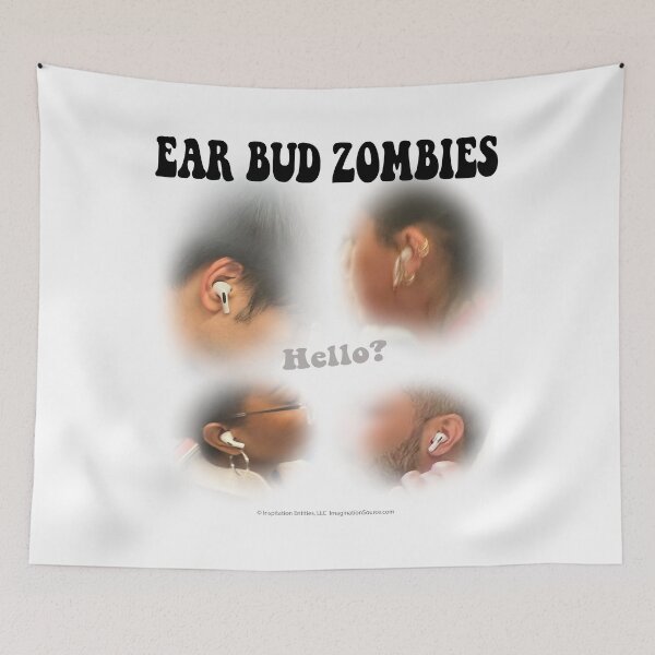 Item preview, Earbud Zombies - Real - For Light Backgrounds designed and sold by The Imagination Source™.