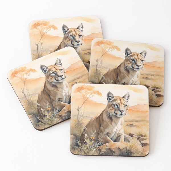 Item preview, 001 Cute Puma in a Serengeti Scene designed and sold by Alexis Art Collection.
