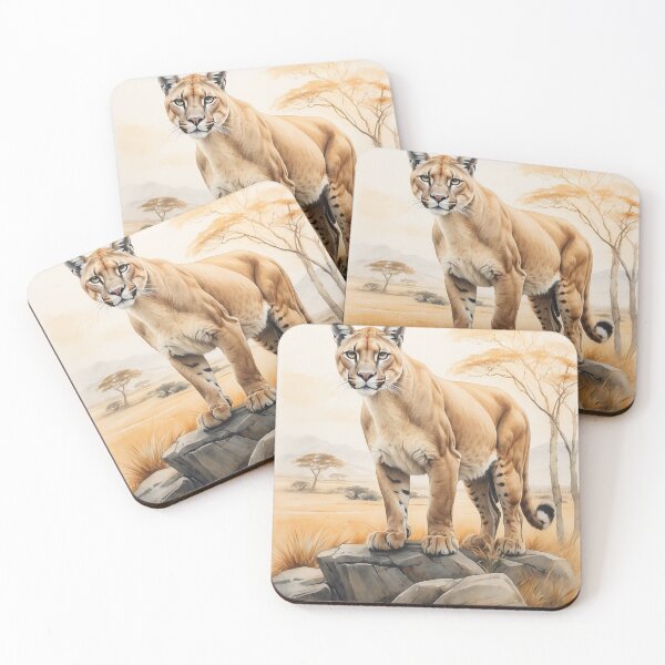 Item preview, 002 Cute Puma in a Serengeti Scene designed and sold by Alexis Art Collection.