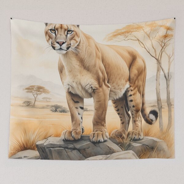 Item preview, 002 Cute Puma in a Serengeti Scene designed and sold by Alexis Art Collection.