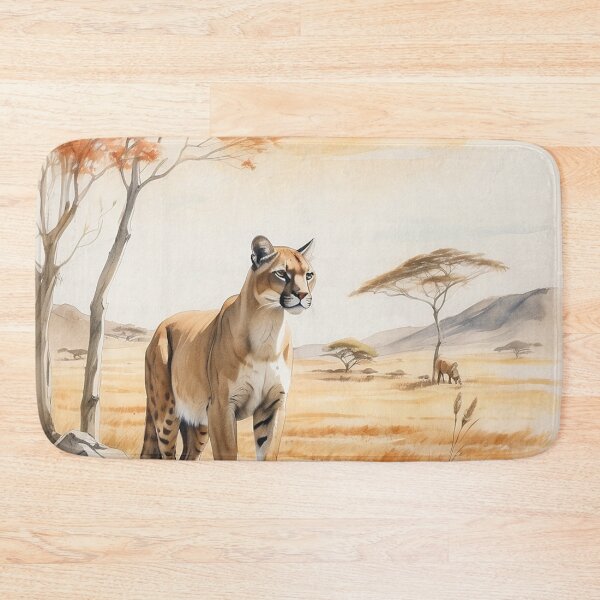 Item preview,  003 Cute Puma in a Serengeti Scene designed and sold by Alexis Art Collection.