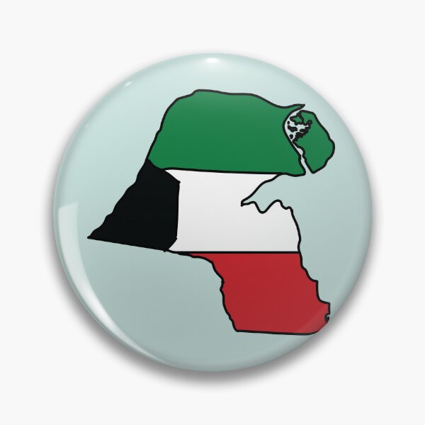 Item preview, Kuwait country shape flag designed and sold by Rachael Taylor.