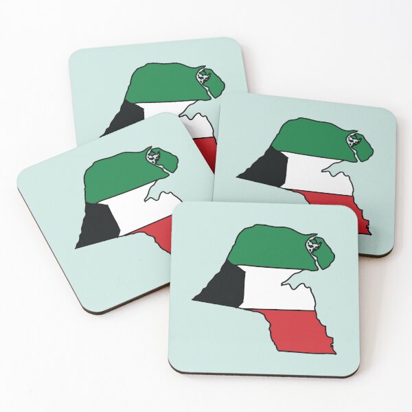 Item preview, Kuwait country shape flag designed and sold by zenithcreative.