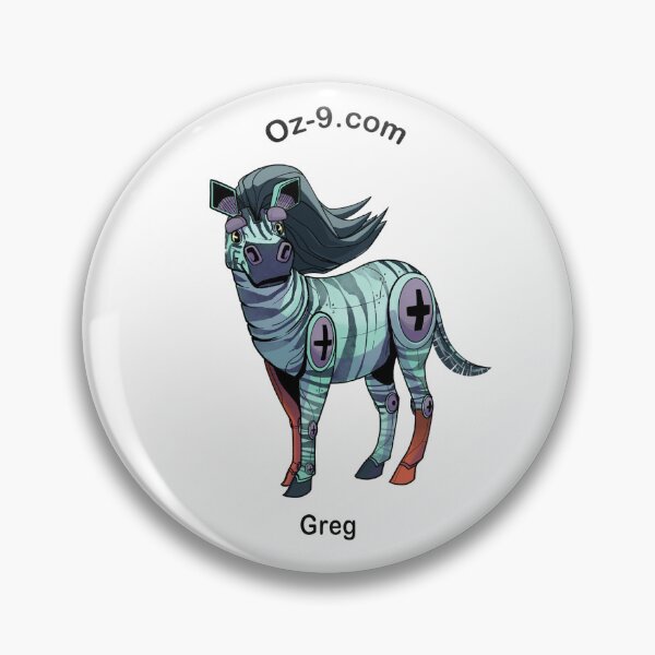 Artikelvorschau, Oz 9-Podcast Greg, das Roboterzebra (transparenter Hintergrund) entworfen und verkauft von oz9olivia.