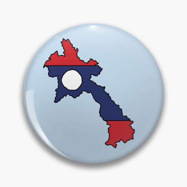 Item preview, Laos country shape flag designed and sold by Rachael Taylor.