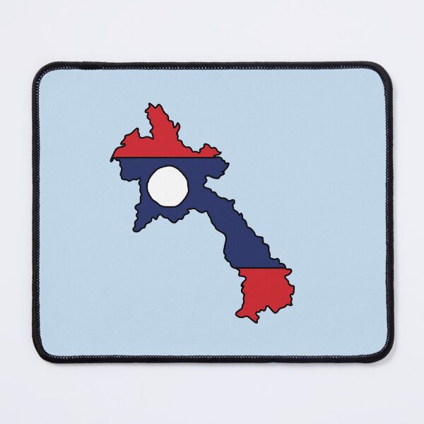 Item preview, Laos country shape flag designed and sold by Rachael Taylor.