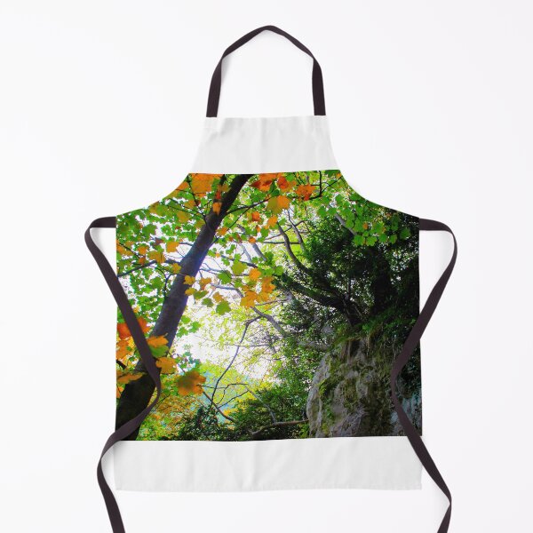Item preview, Scenery from Eremo di Soffiano in Sarnano between the Sibillini Mountains with foliage designed and sold by Kristina Drozd.