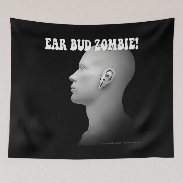 Item preview, Earbud Zombie  -Mannequin -  For DARK Backgrounds designed and sold by The Imagination Source™.