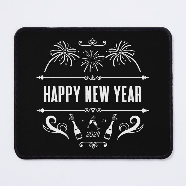 Item preview, Happy New Year 2024 - Vintage-Style New Year Celebration (White Design) designed and sold by Spiprinto.